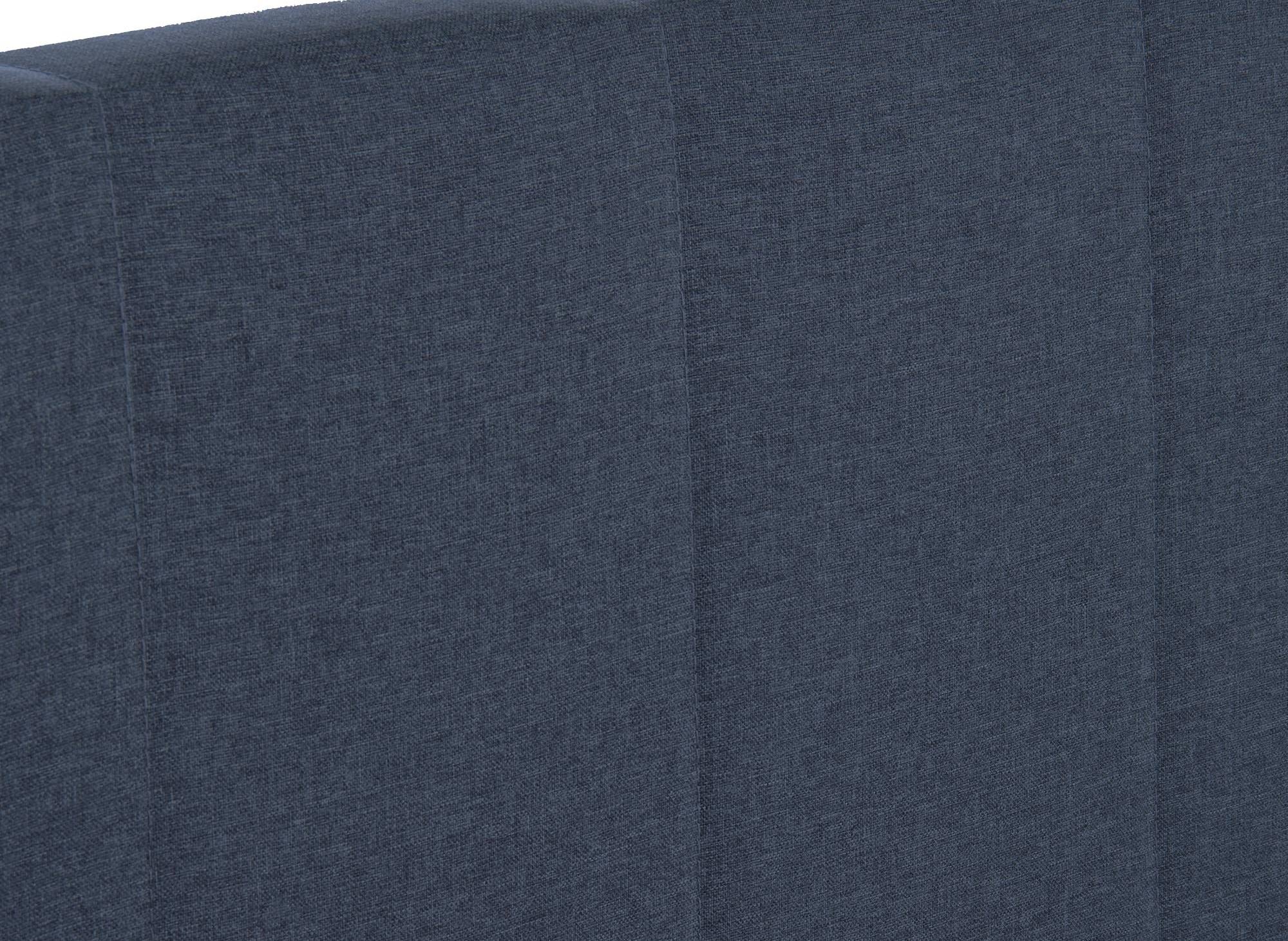 Lit boxspring 180x200 avec coffre de rangement en tissu bleu - AKADIA