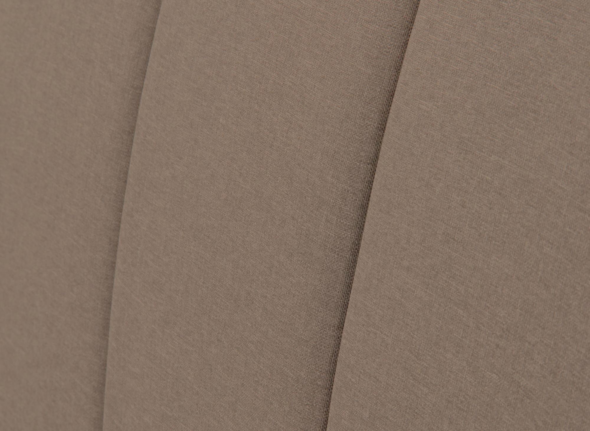 Lit boxspring 160x200 avec coffre de rangement en tissu beige moka - VALERIA