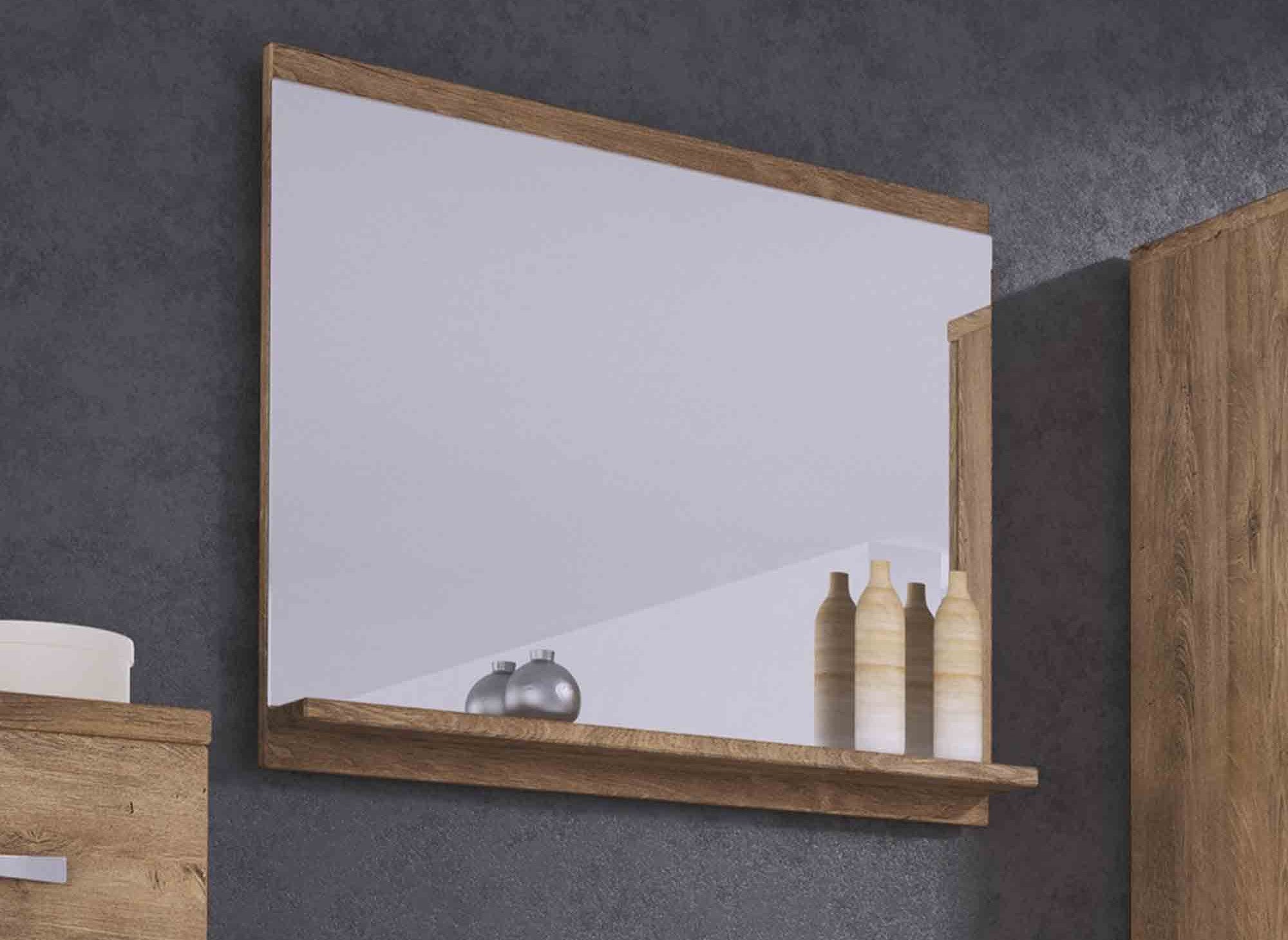 Ensemble meubles salle de bain design suspendu - Bois ALBY
