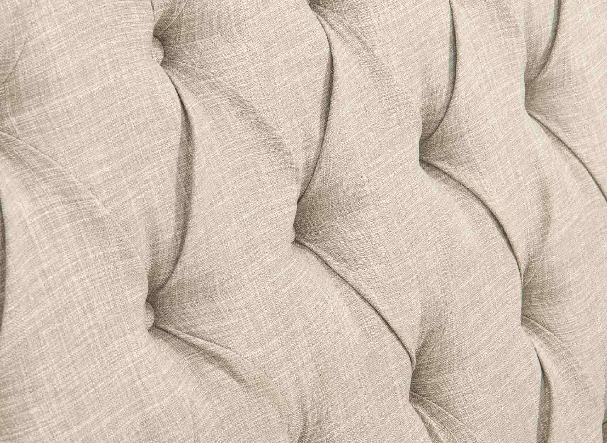 Lit coffre en tissu lin beige 140x190 cm MAXI