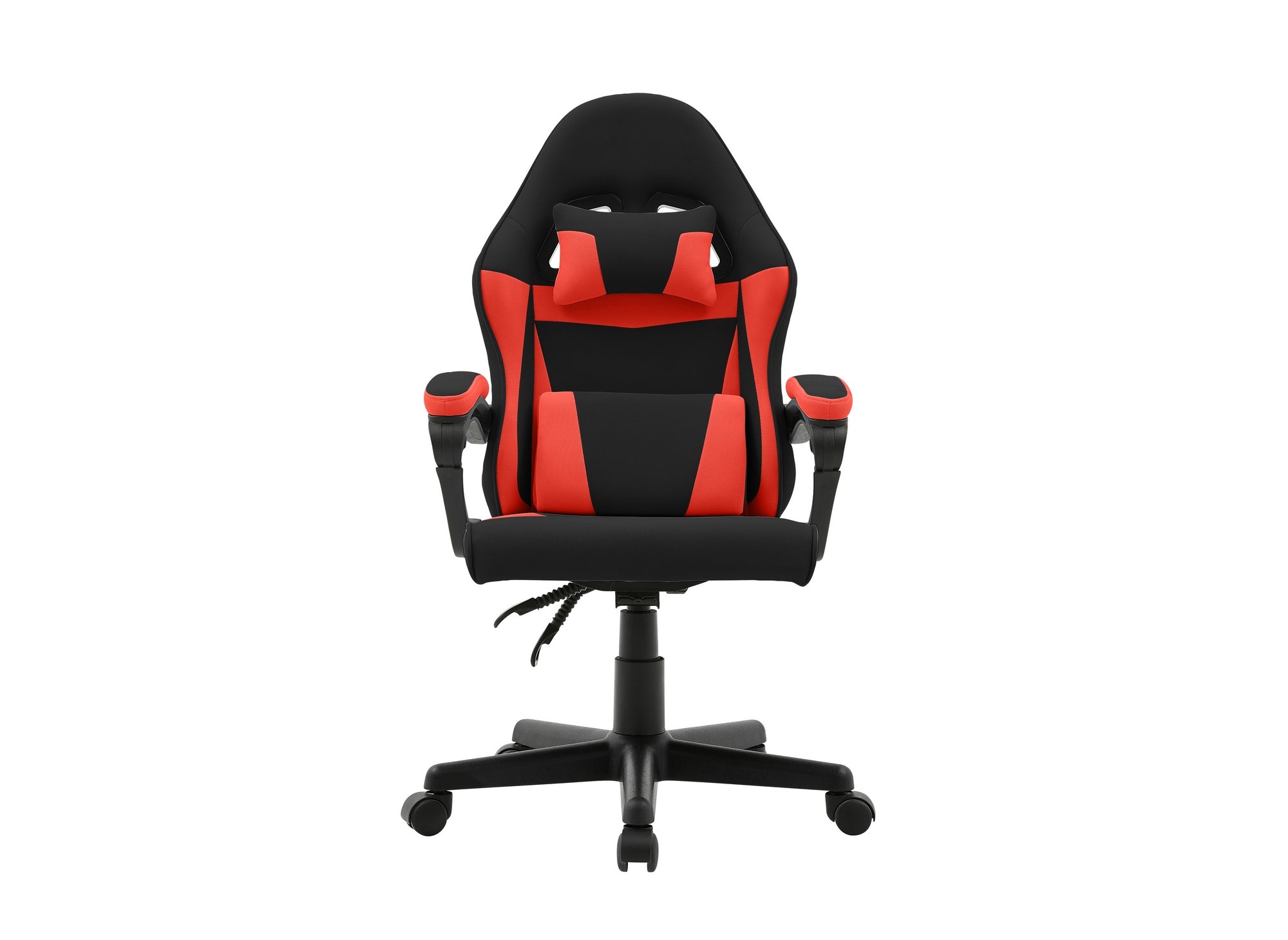 Fauteuil de bureau en tissu noir et rouge GHOST