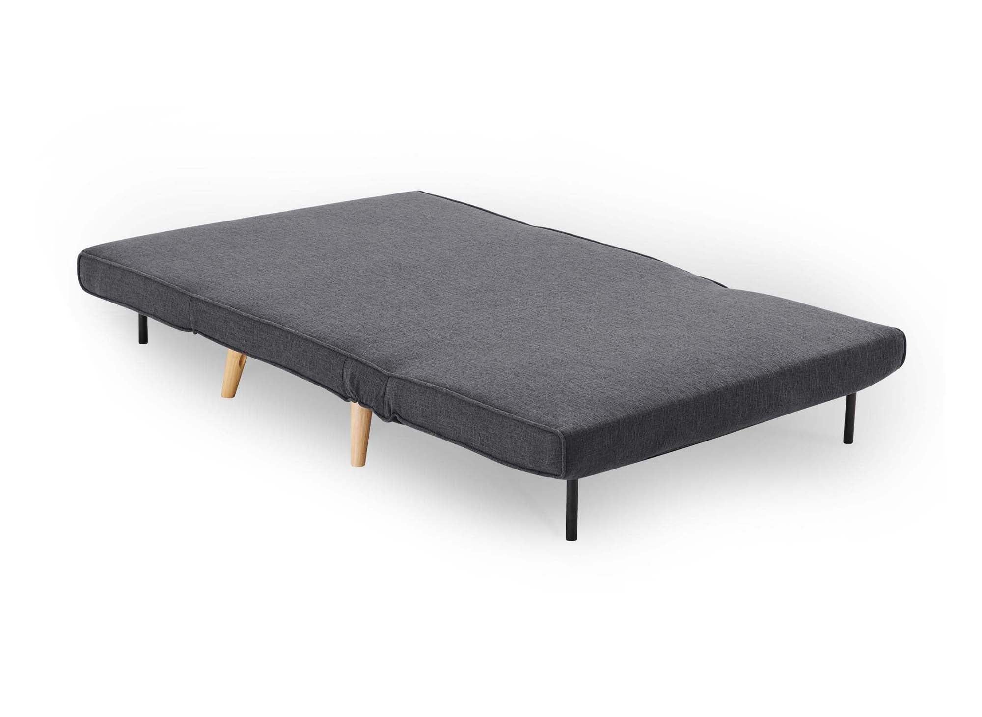 Banquette convertible 2 places en tissu gris TONKA