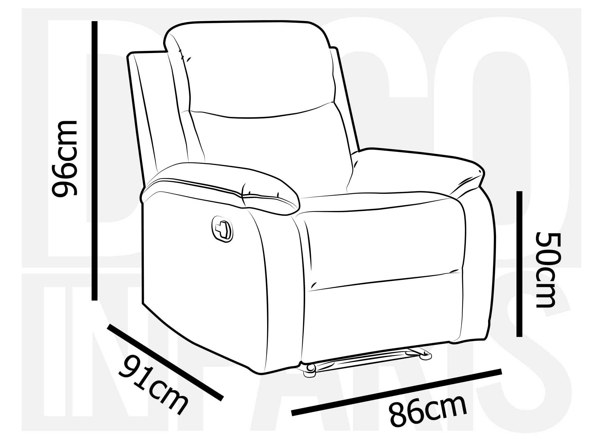 Fauteuil relax effet simili cuir camel JACOB