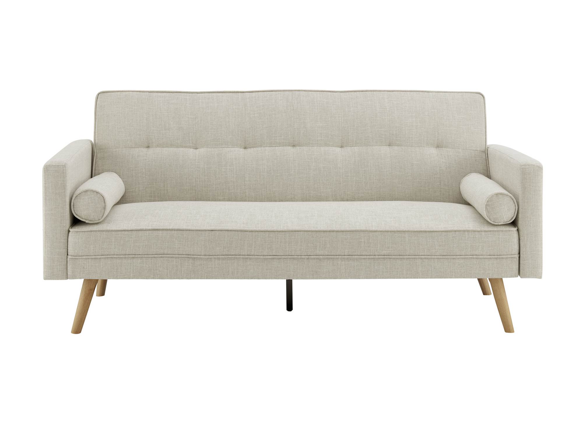 Banquette clic clac beige en tissu TANIA