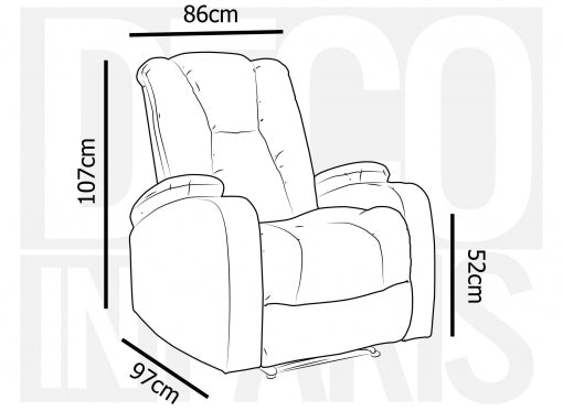 Fauteuil relax électrique en tissu microfibre beige EL CLARENCE