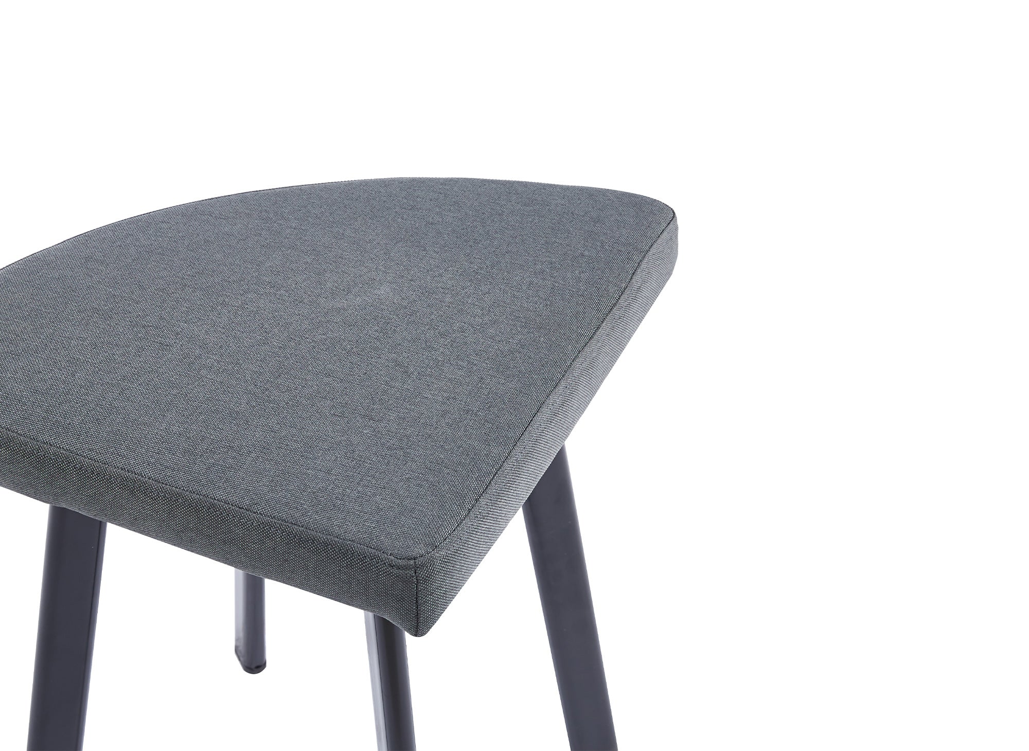 Ensemble table à manger en bois gris clair avec 4 tabourets gris IRINA