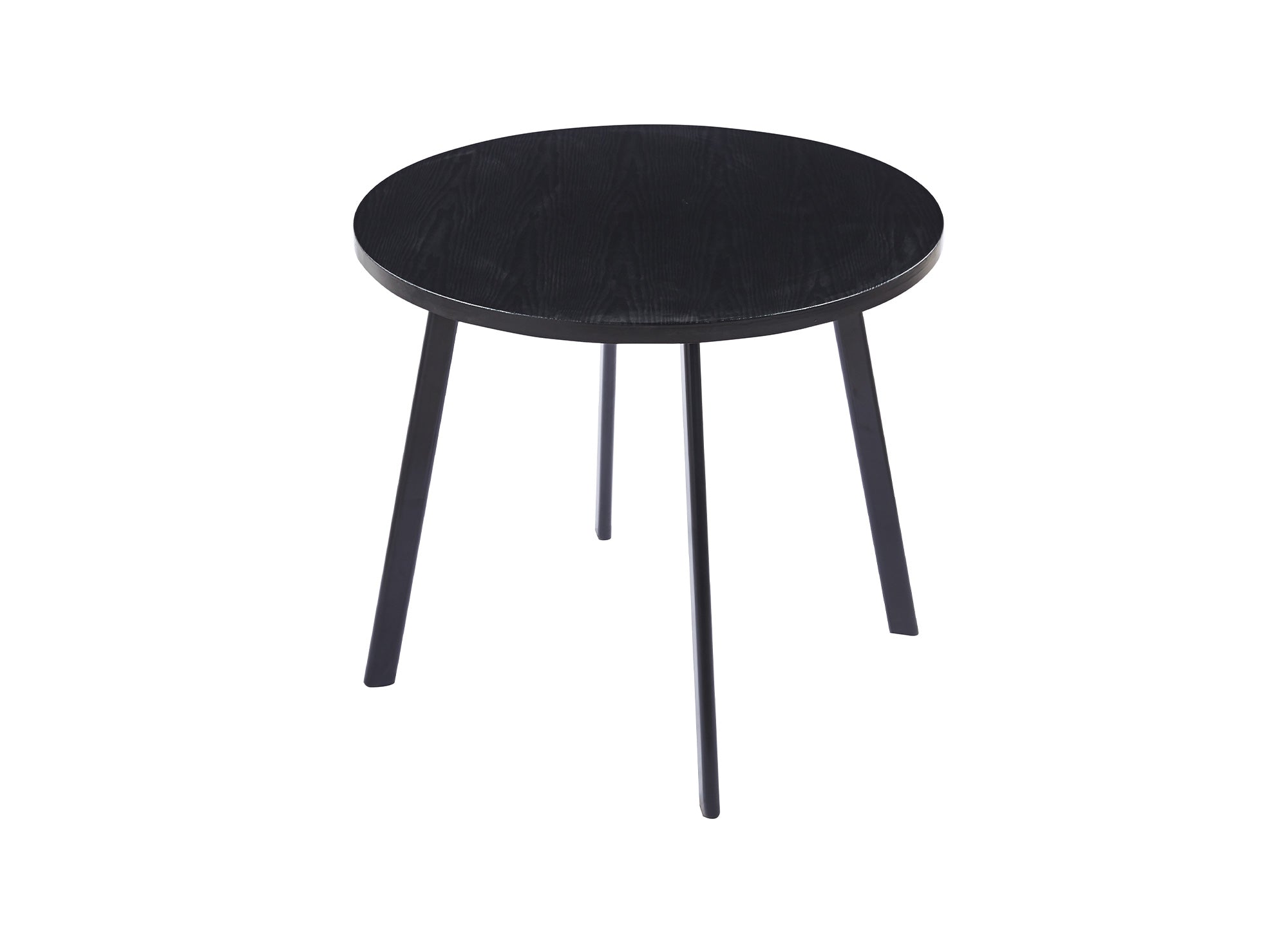 Ensemble table à manger en bois noir avec 4 tabourets gris IRINA