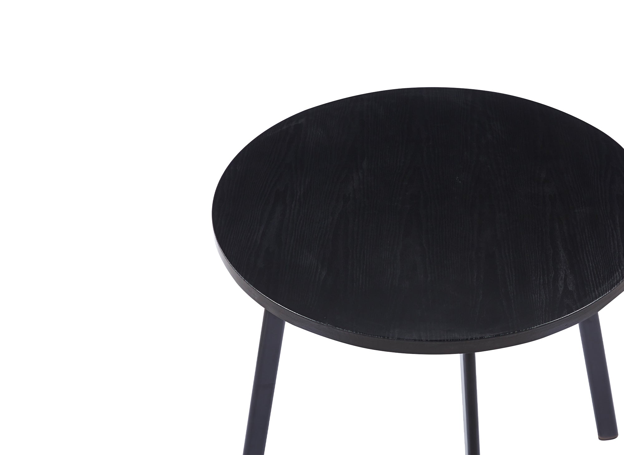 Ensemble table à manger en bois noir avec 4 tabourets gris IRINA