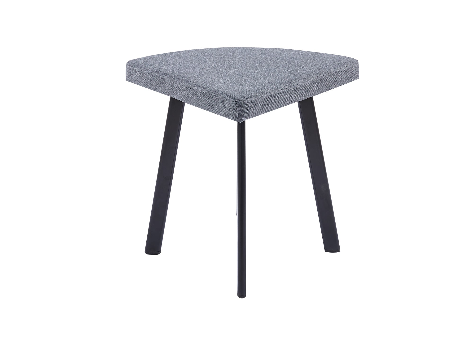 Ensemble table à manger en bois noir avec 4 tabourets gris IRINA