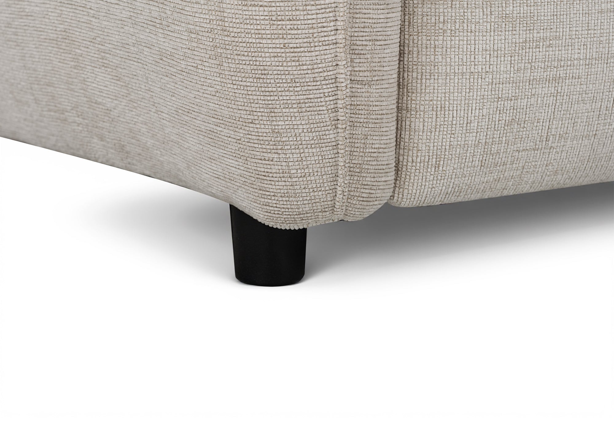 Canapé convertible express 3 places en velours texturé beige CHIARA