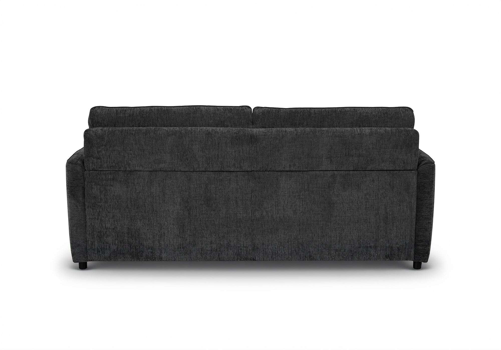 Canapé convertible express 3 places en velours texturé gris foncé CHIARA