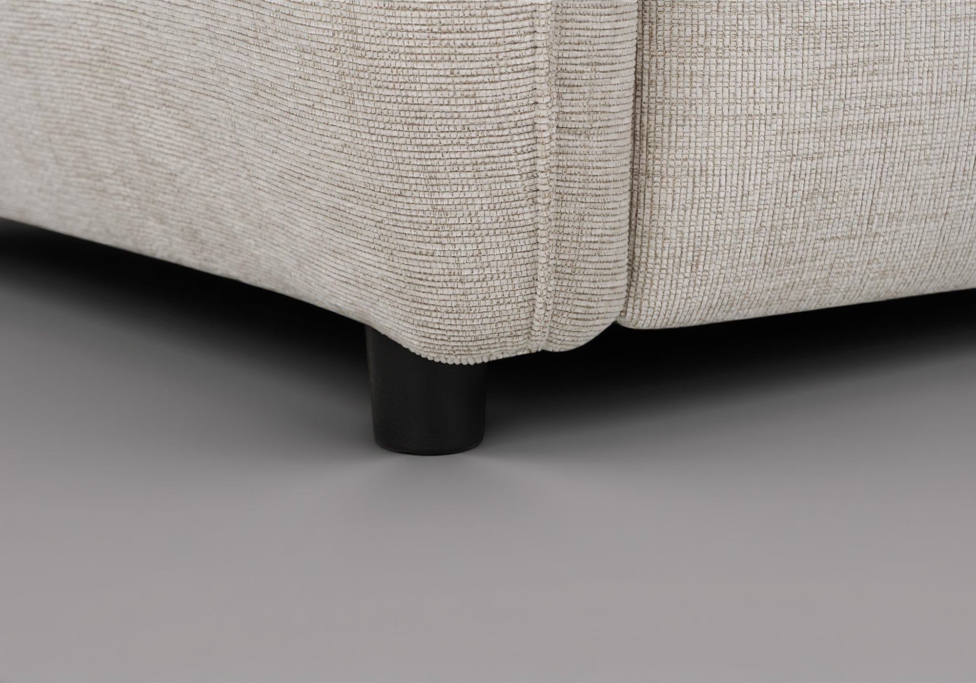 Canapé convertible 3 places en velours texturé beige CHIARA