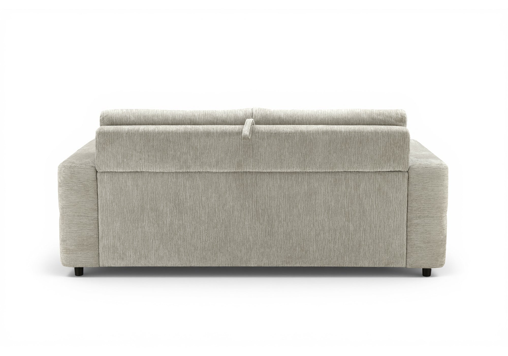 Canapé convertible express 3 places en velours chiné beige AMAURY
