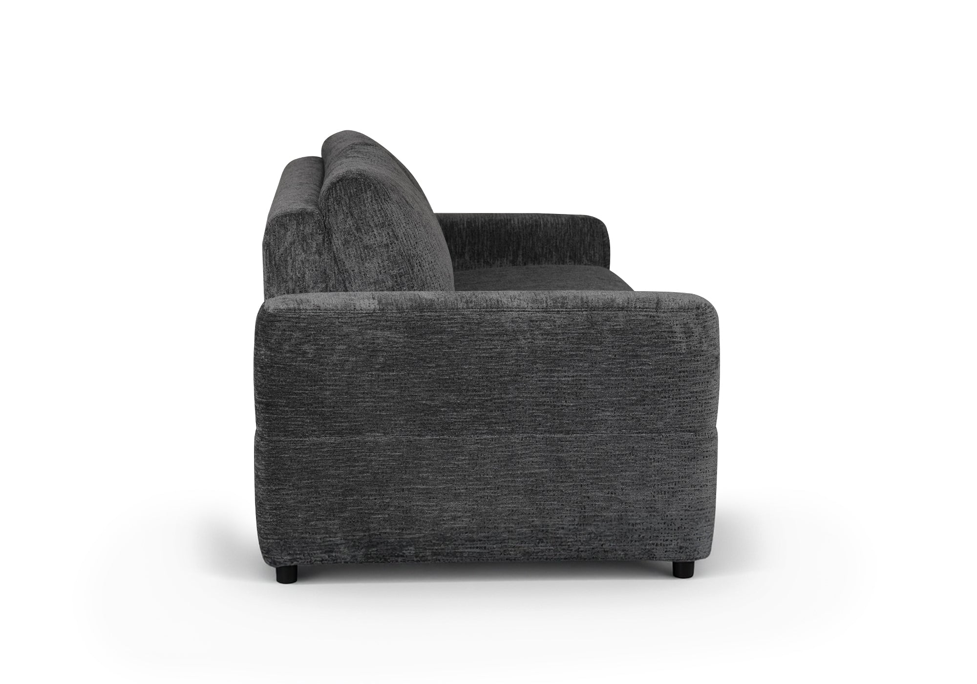 Canapé convertible 3 places en velours chiné gris foncé AMAURY