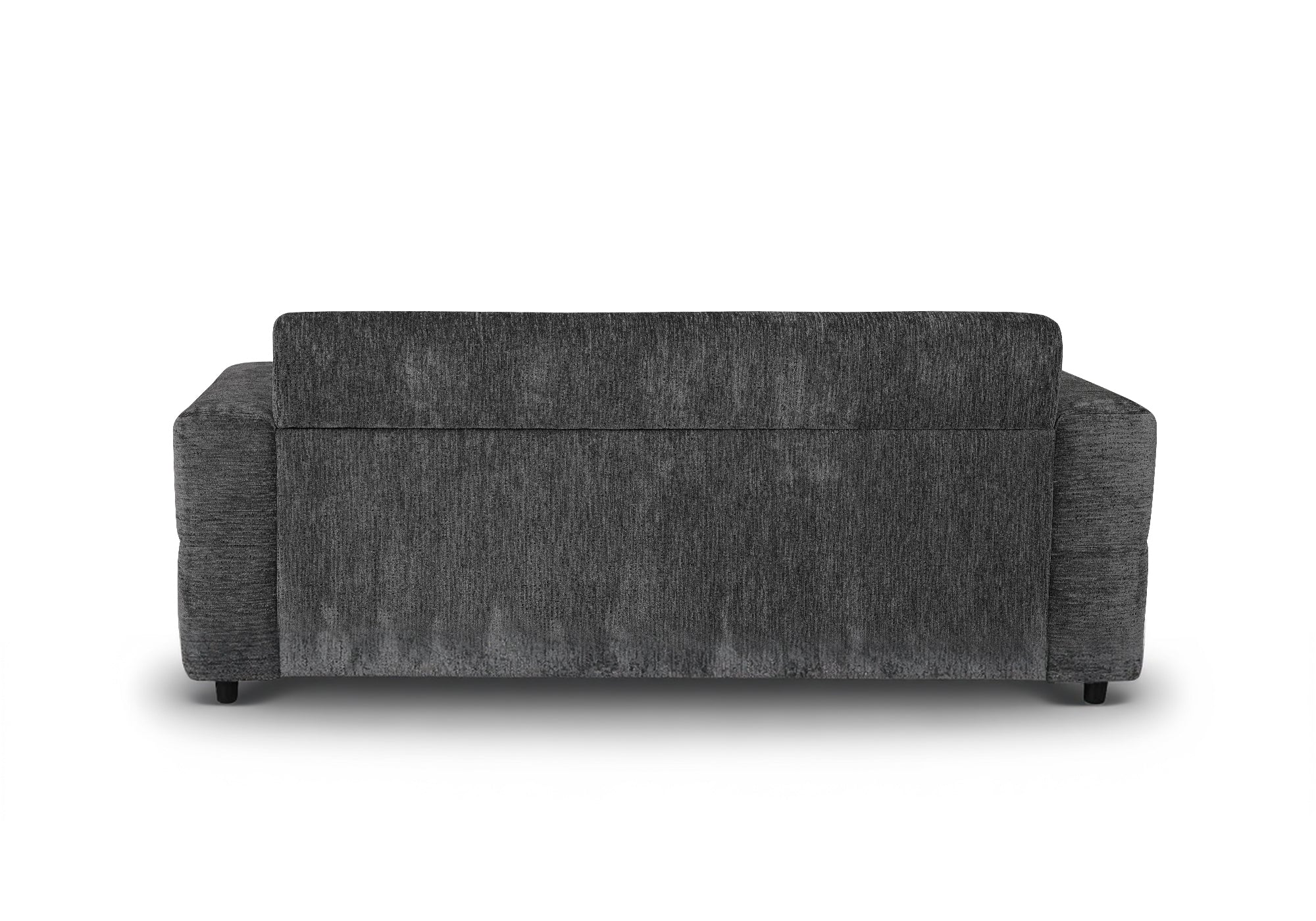 Canapé convertible express 3 places en velours chiné gris foncé AMAURY