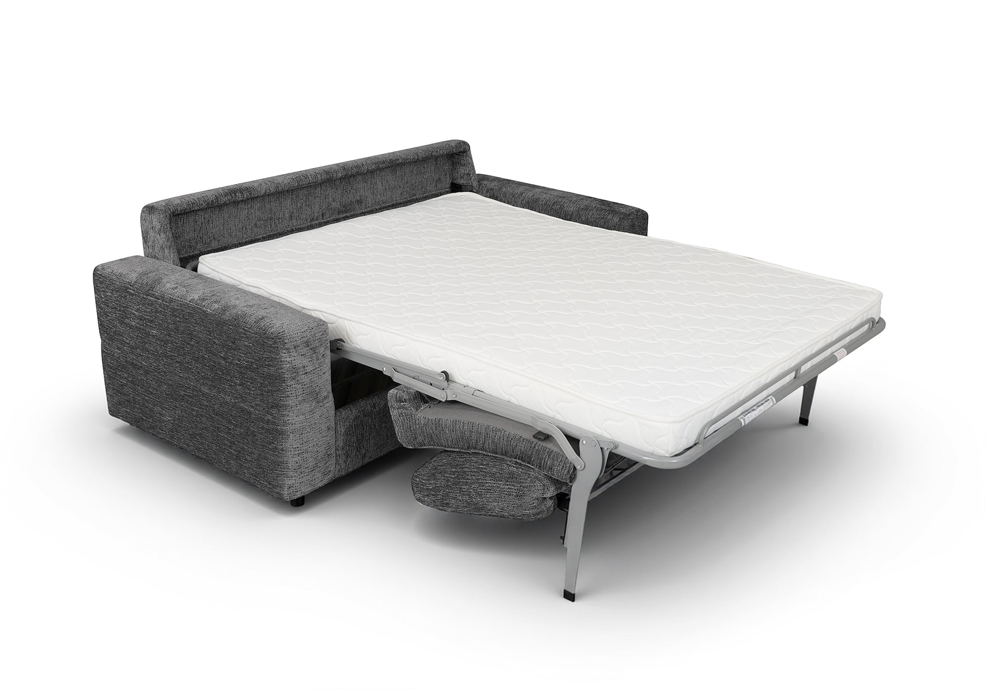 Canapé convertible 3 places en velours chiné gris foncé AMAURY