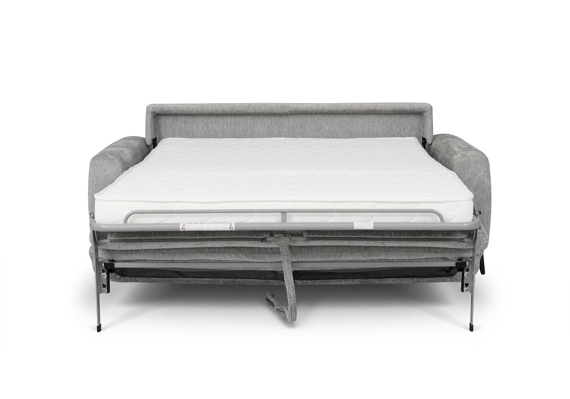 Canapé convertible 3 places en velours chiné gris clair NONA