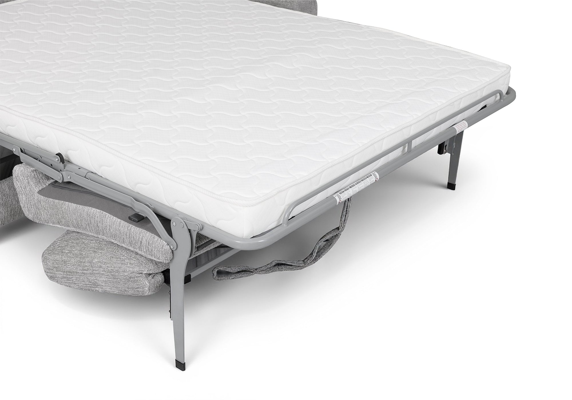 Canapé convertible express 3 places en velours chiné gris clair NONA