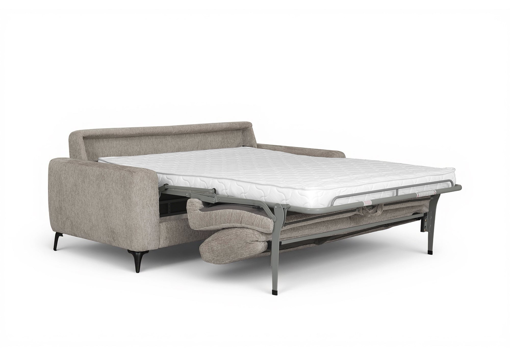 Canapé convertible express 3 places en velours chiné beige NONA