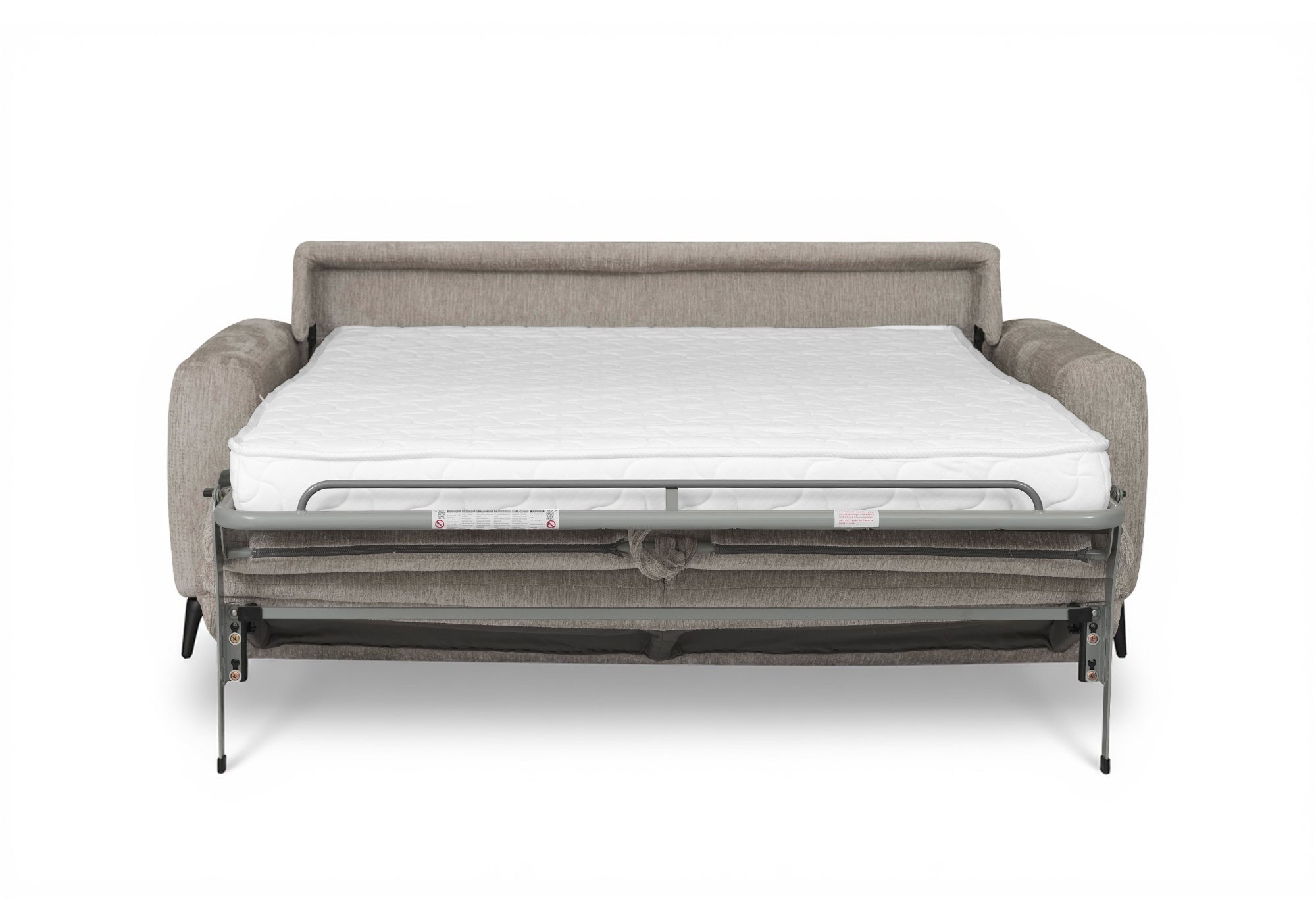 Canapé convertible express 3 places en velours chiné beige NONA