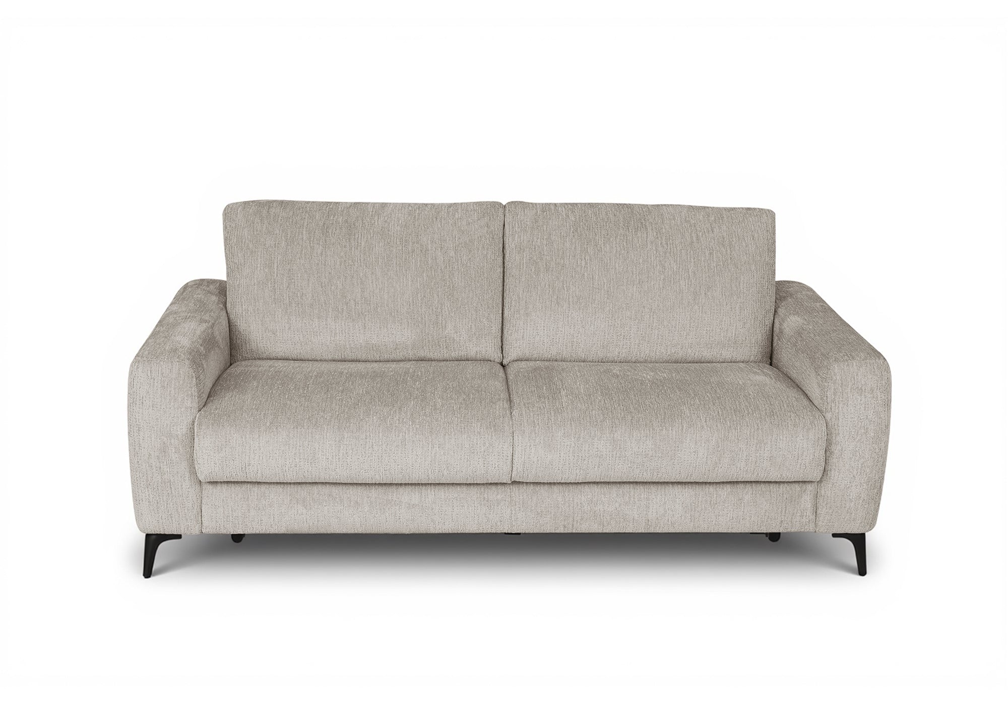 Canapé convertible express 3 places en velours chiné beige NONA