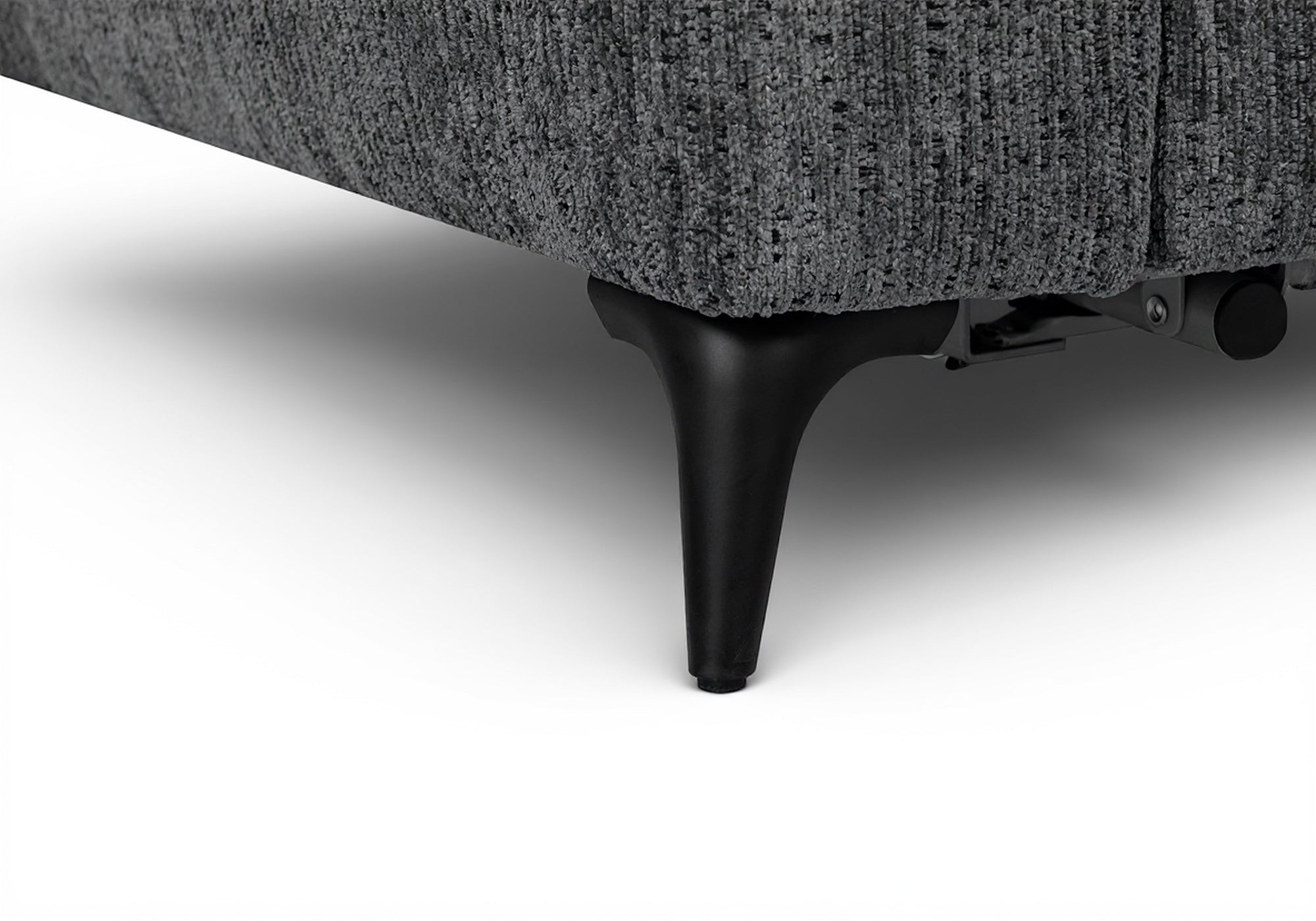 Canapé convertible 3 places en velours chiné gris foncé NONA