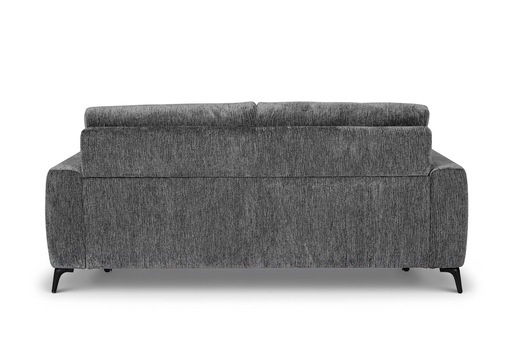 Canapé convertible express 3 places en velours chiné gris foncé NONA