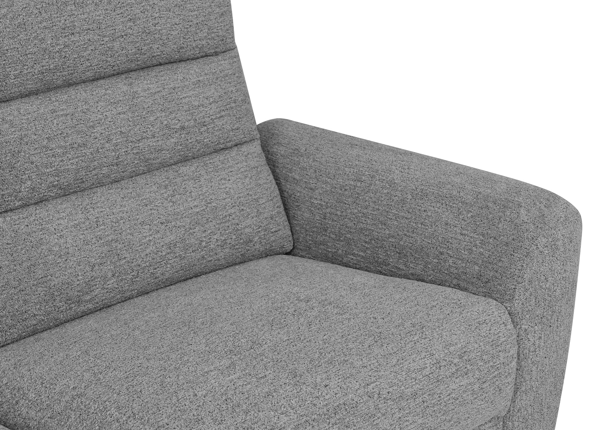 Canapé 3 places relax électrique en tissu bouclette gris DAVY