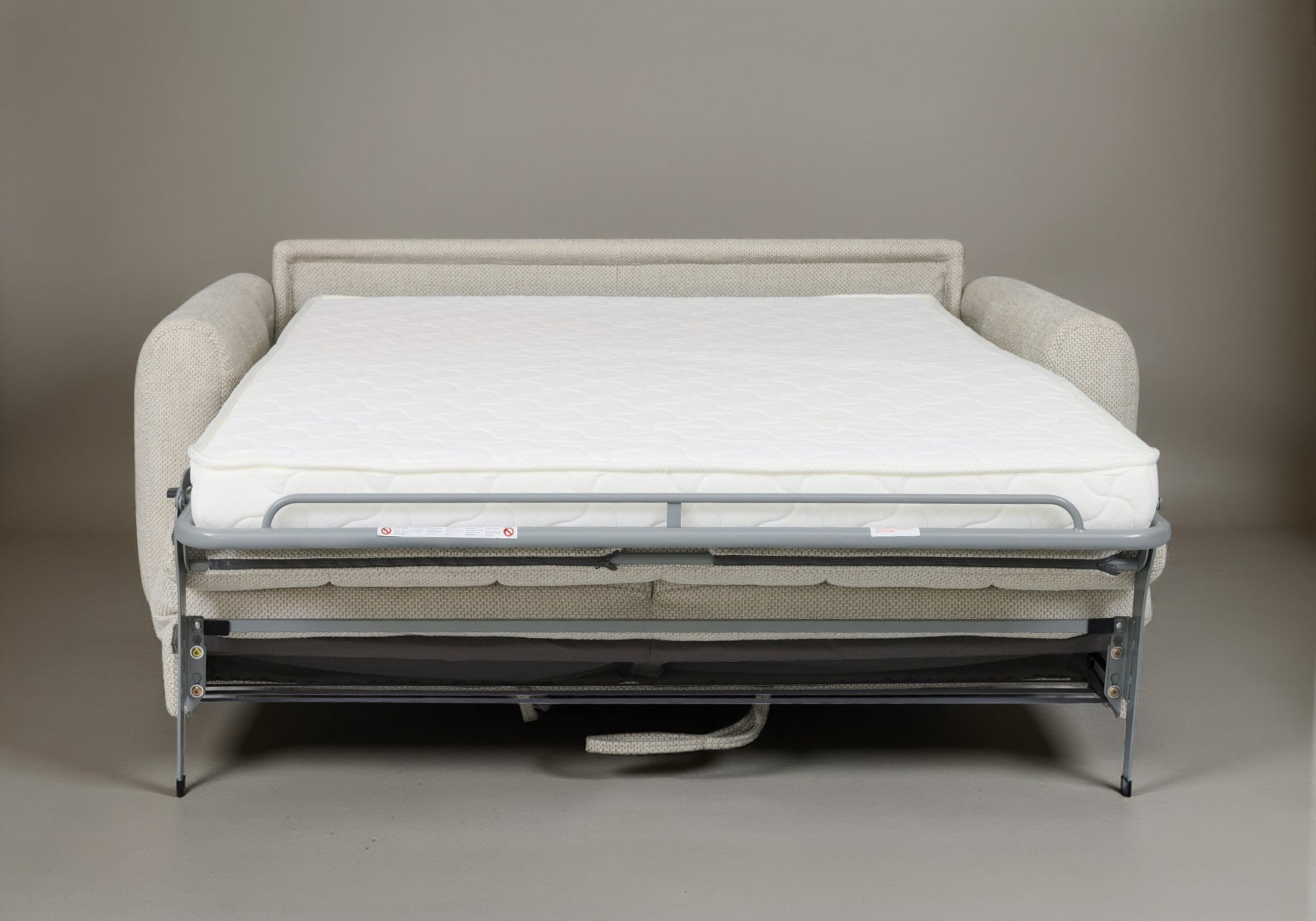 Canapé convertible 3 places en tissu beige ISANDRO