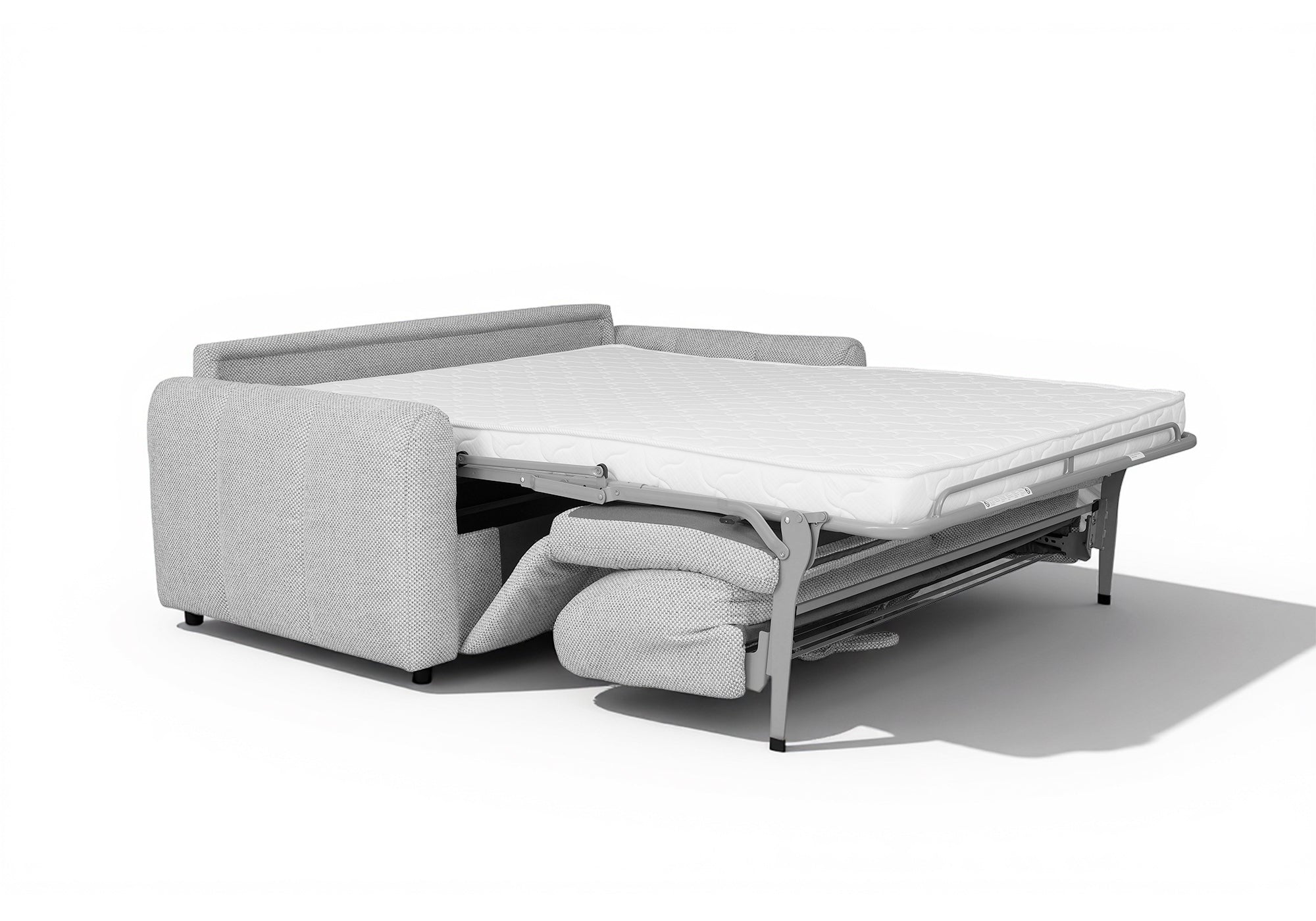 Canapé convertible express 3 places en tissu gris ISANDRO