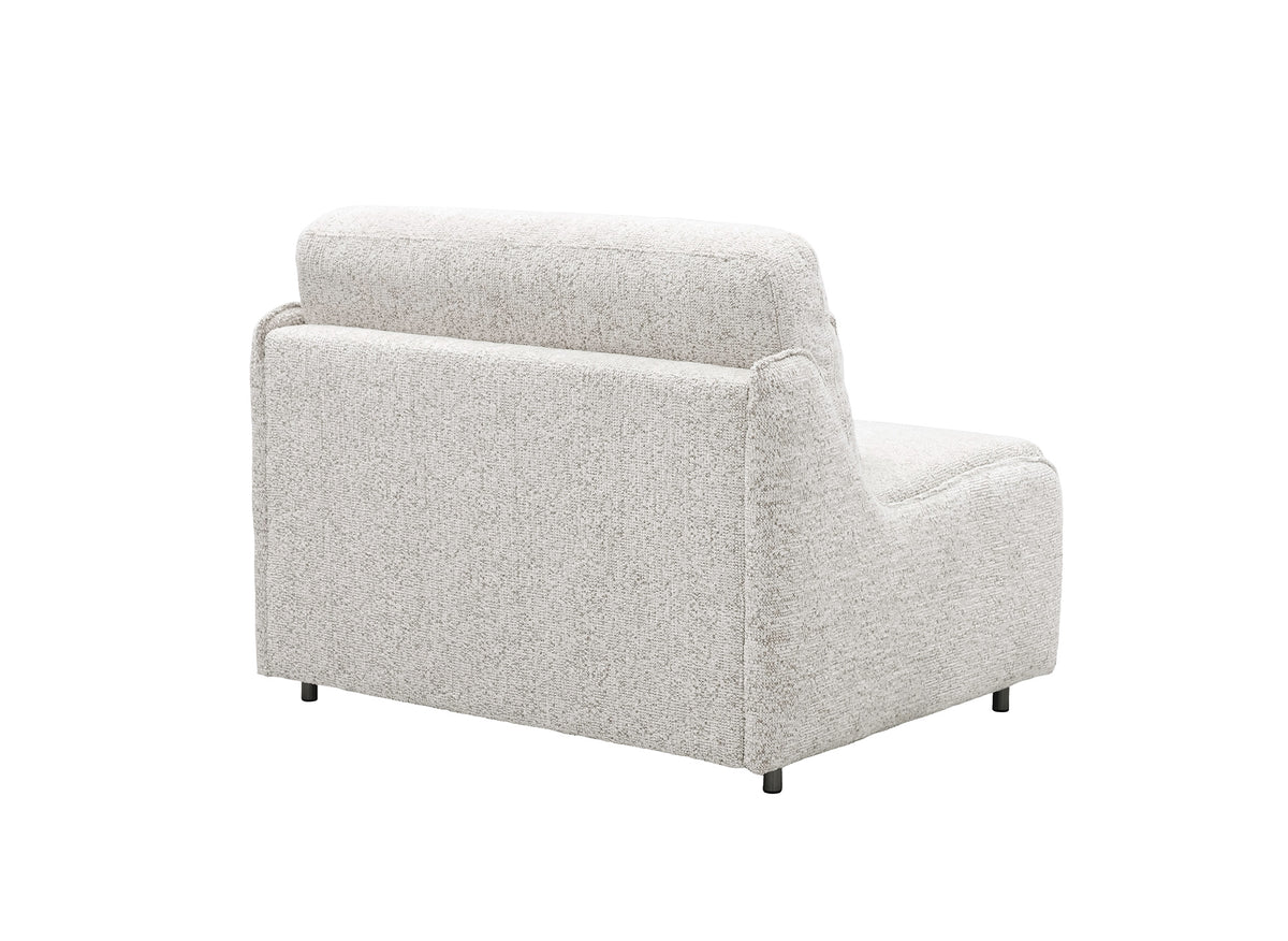 Canapé convertible express 1 place en tissu bouclette beige IMELDA