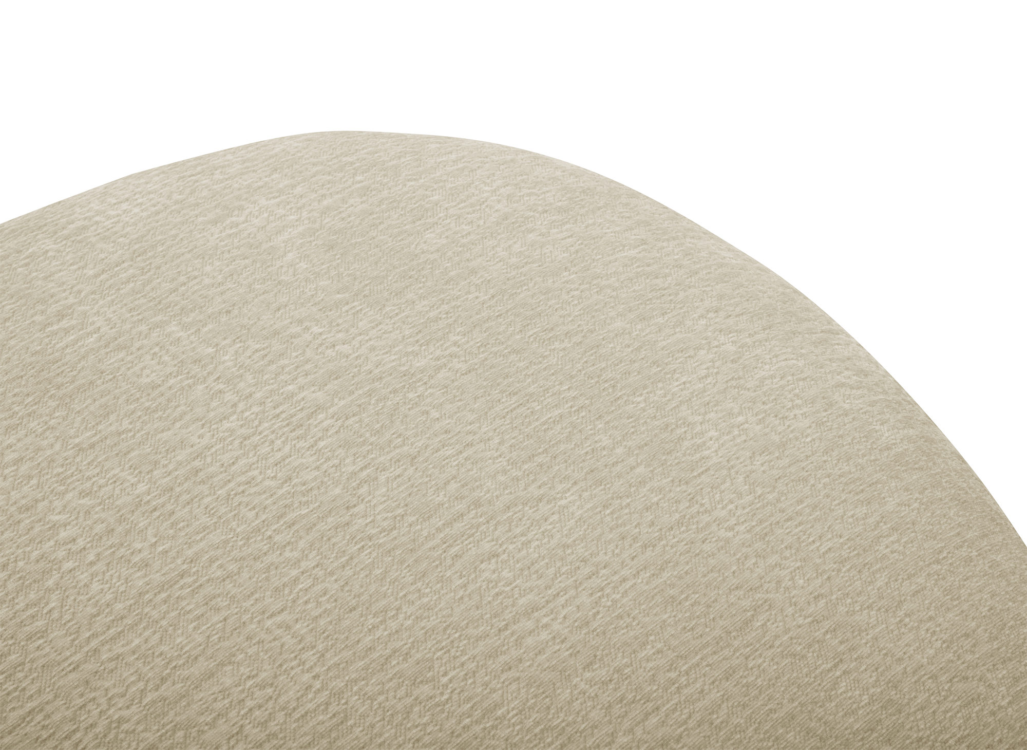 Pouf en velours tissé beige IMENIA