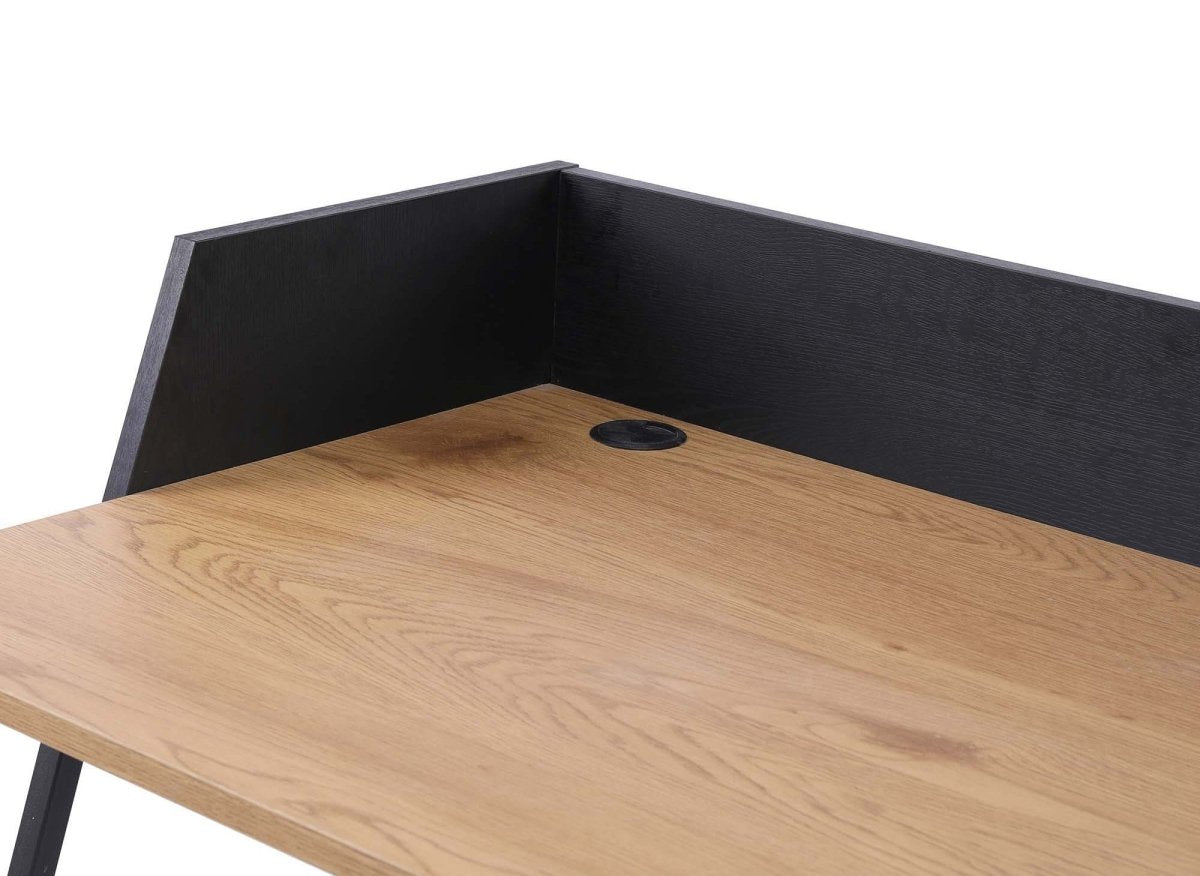 Bureau compact design industriel en bois et métal ARMELLE - DécoInParis