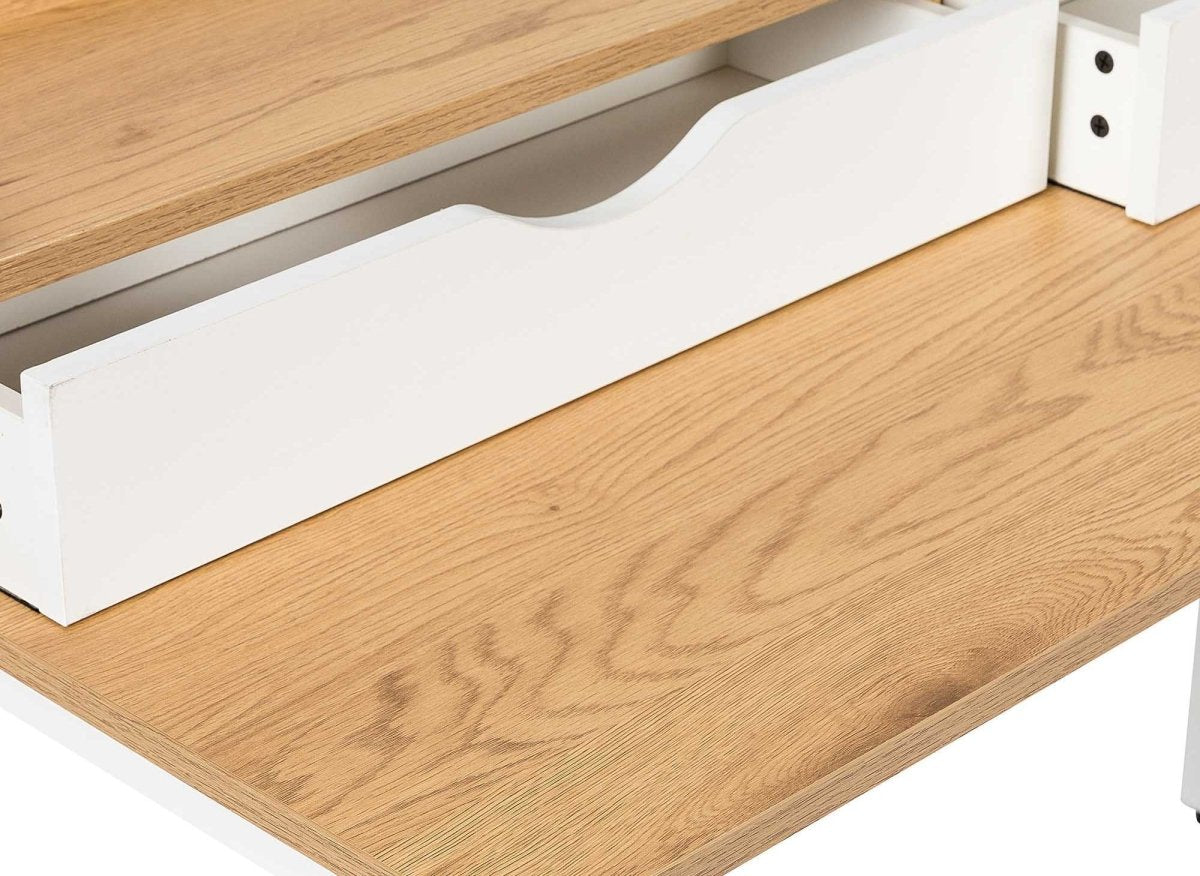 Bureau scandinave avec rangements en bois et métal NORBERT - DécoInParis