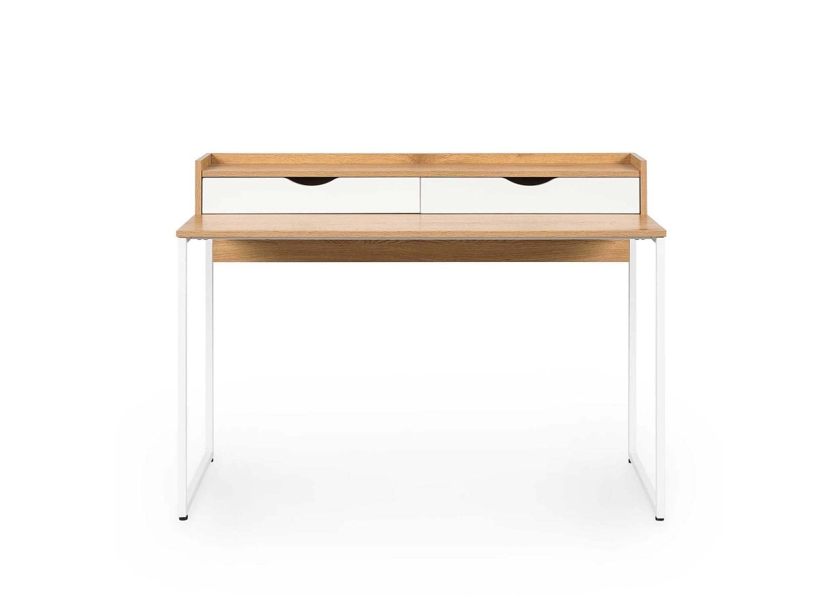 Bureau scandinave avec rangements en bois et métal NORBERT - DécoInParis