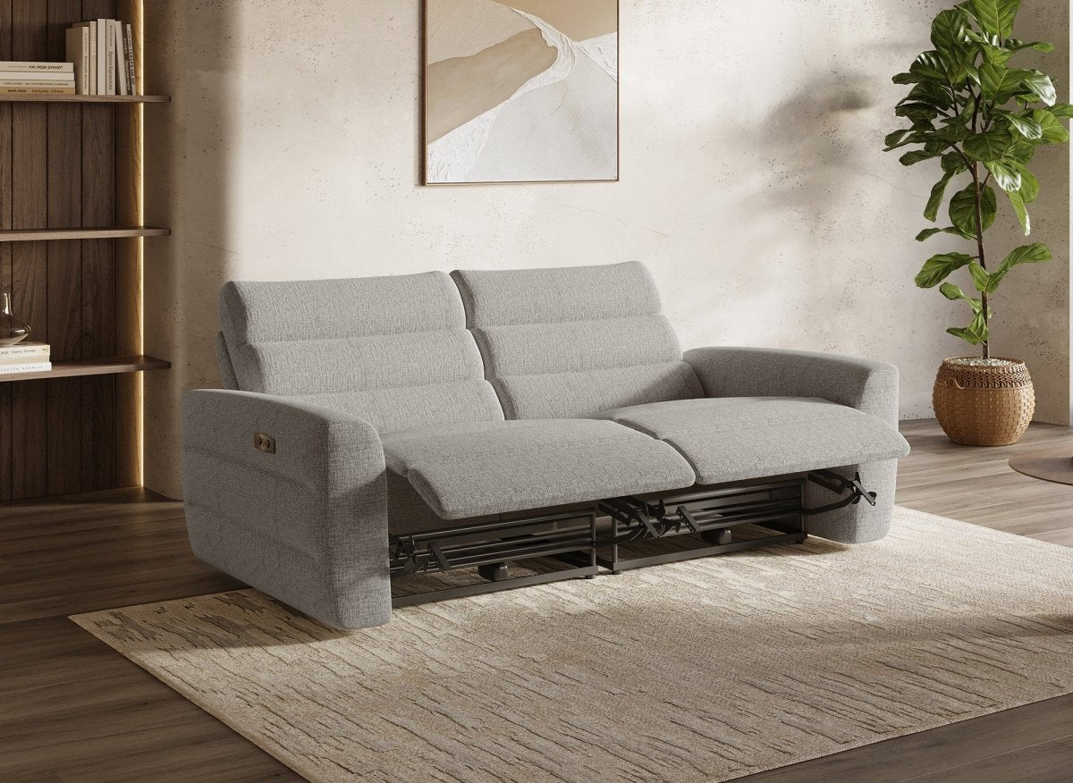 Canapé 3 places relax électrique DAVY + Lot de 2 tables basses AMERIO - DécoInParis