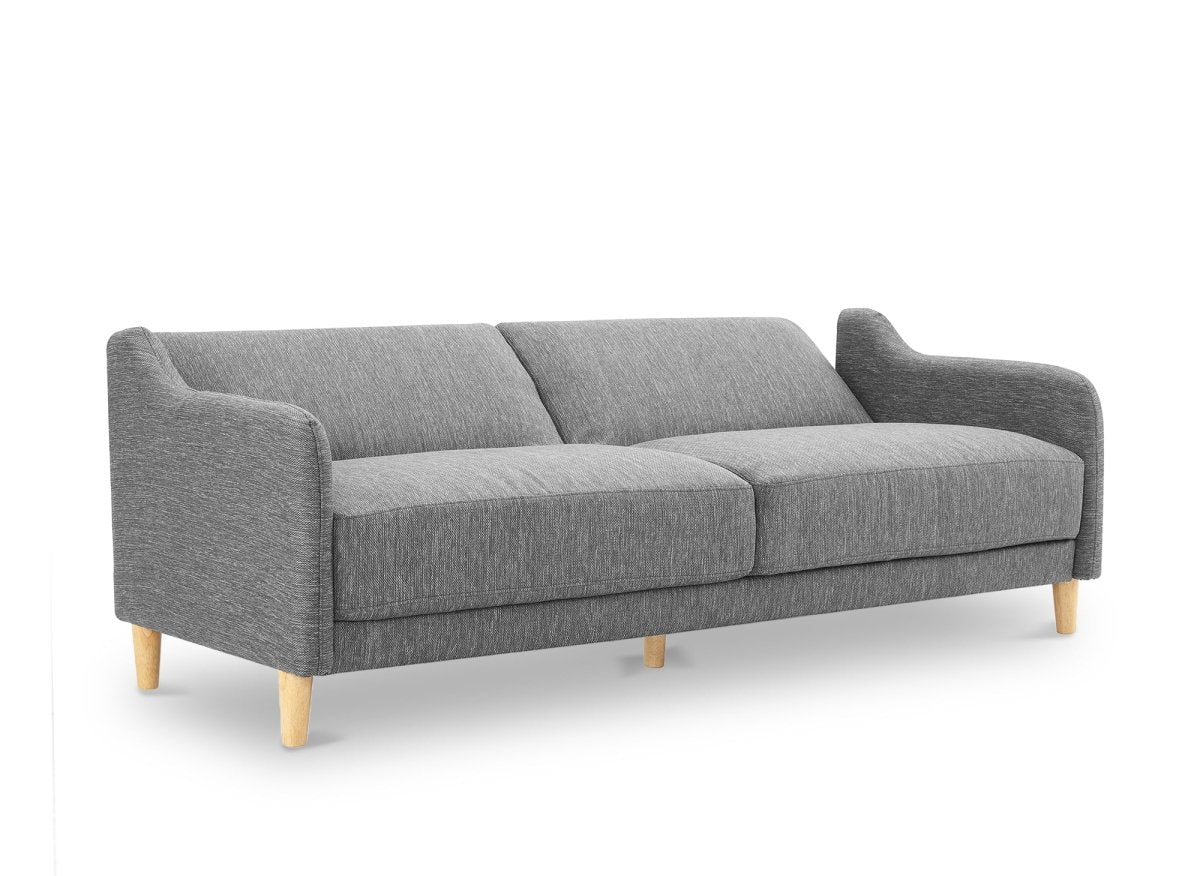 Canapé clic clac 3 places en tissu gris foncé MARLON - DécoInParis