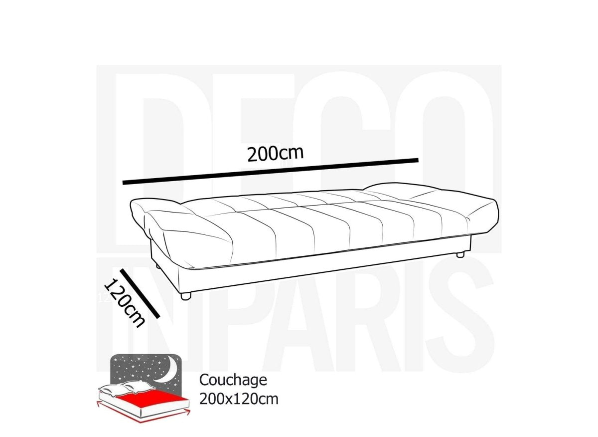 Canapé clic - clac convertible beige KOTI - DécoInParis