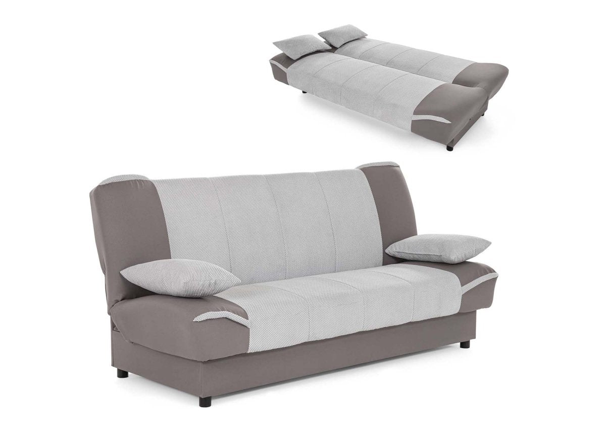 Canapé clic clac gris convertible NATI - DécoInParis