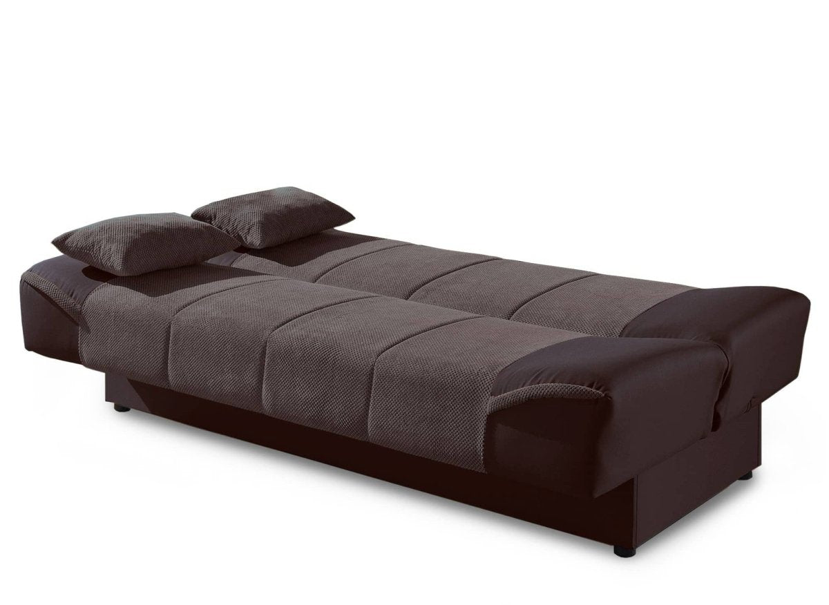 Canapé clic clac marron convertible NATI - DécoInParis