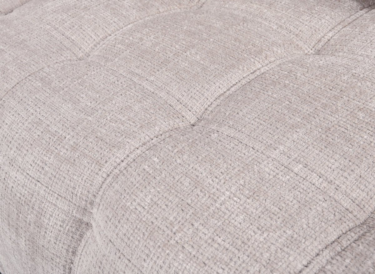 Canapé convertible avec coffre 3 places en velours chiné beige RALYA - DécoInParis