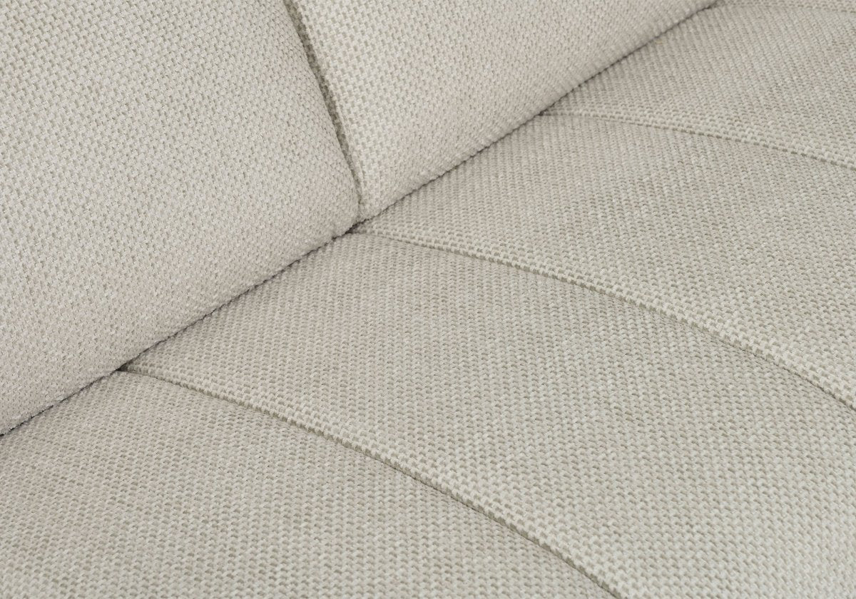 Canapé convertible express 3 places en tissu beige ISANDRO - DécoInParis