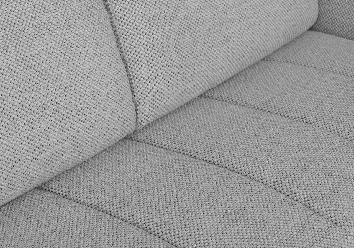 Canapé convertible express 3 places en tissu gris ISANDRO - DécoInParis