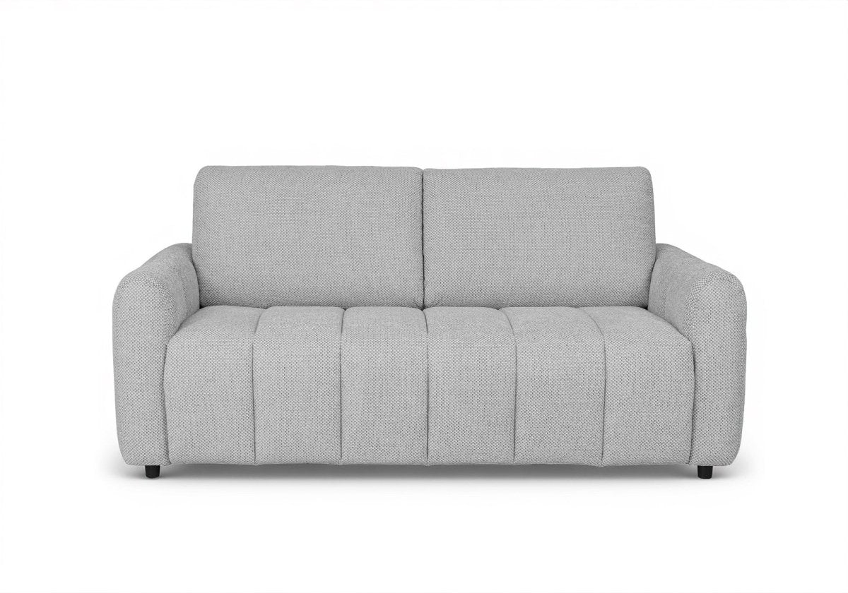 Canapé convertible express 3 places en tissu gris ISANDRO - DécoInParis