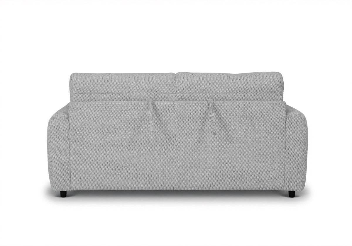 Canapé convertible express 3 places en tissu gris ISANDRO - DécoInParis