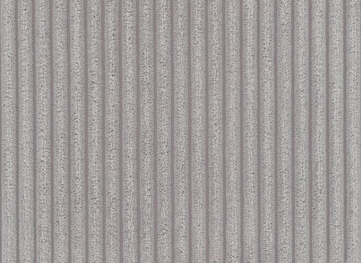 Canapé d'angle convertible et réversible avec coffre en velours cotelé gris clair - JADE - DécoInParis