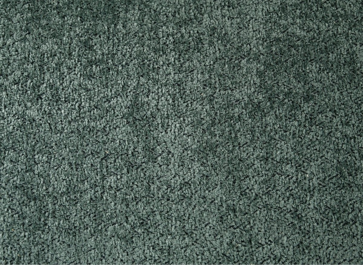 Canapé droit 3 places convertible avec coffre en tissu bouclette vert LAUDINE - DécoInParis