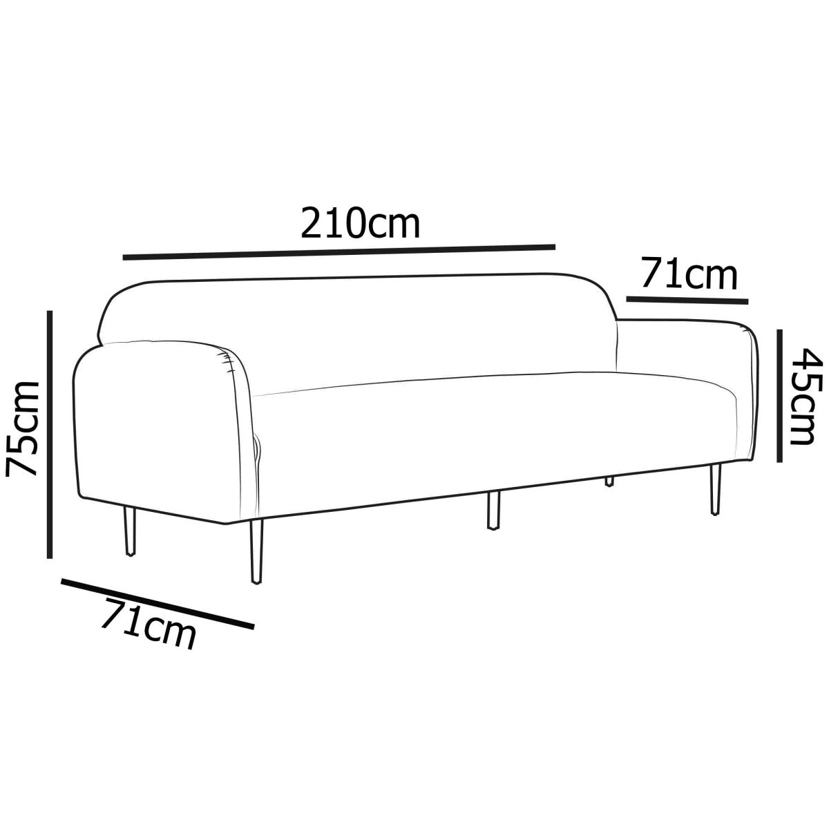 Canapé fixe 3 places en velours vert d'eau MARILYNE - DécoInParis