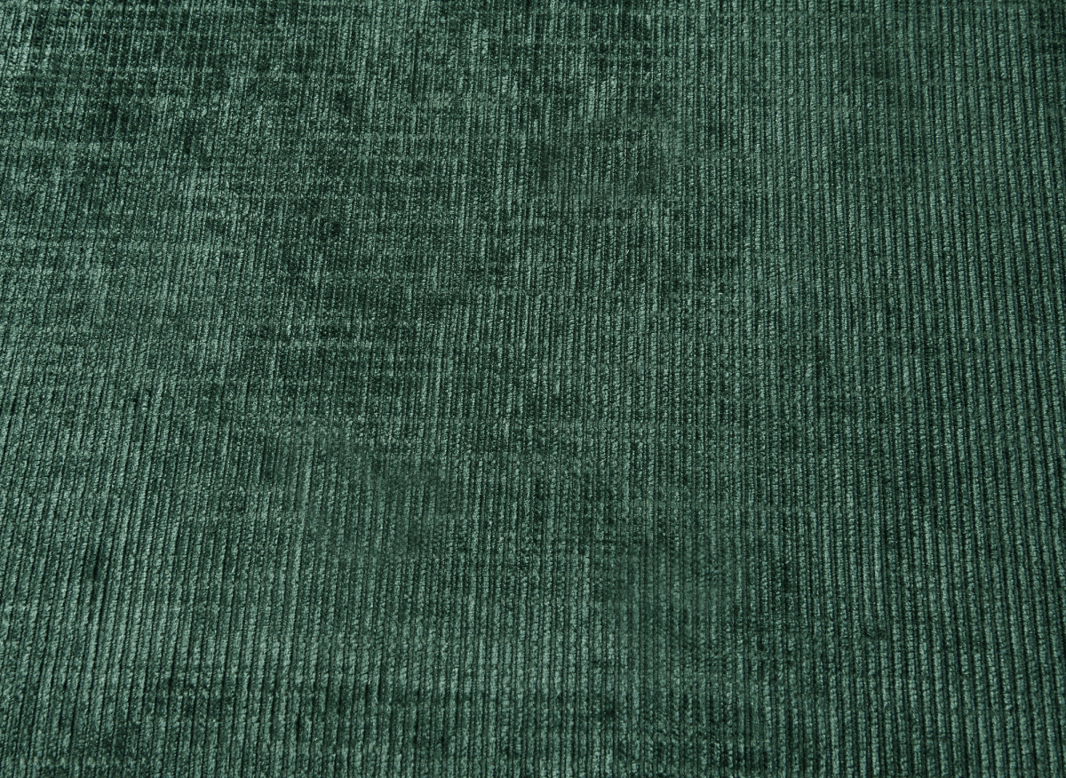 Canapé panoramique convertible avec coffre en velours chiné vert olive MARIANO - Angle gauche - DécoInParis