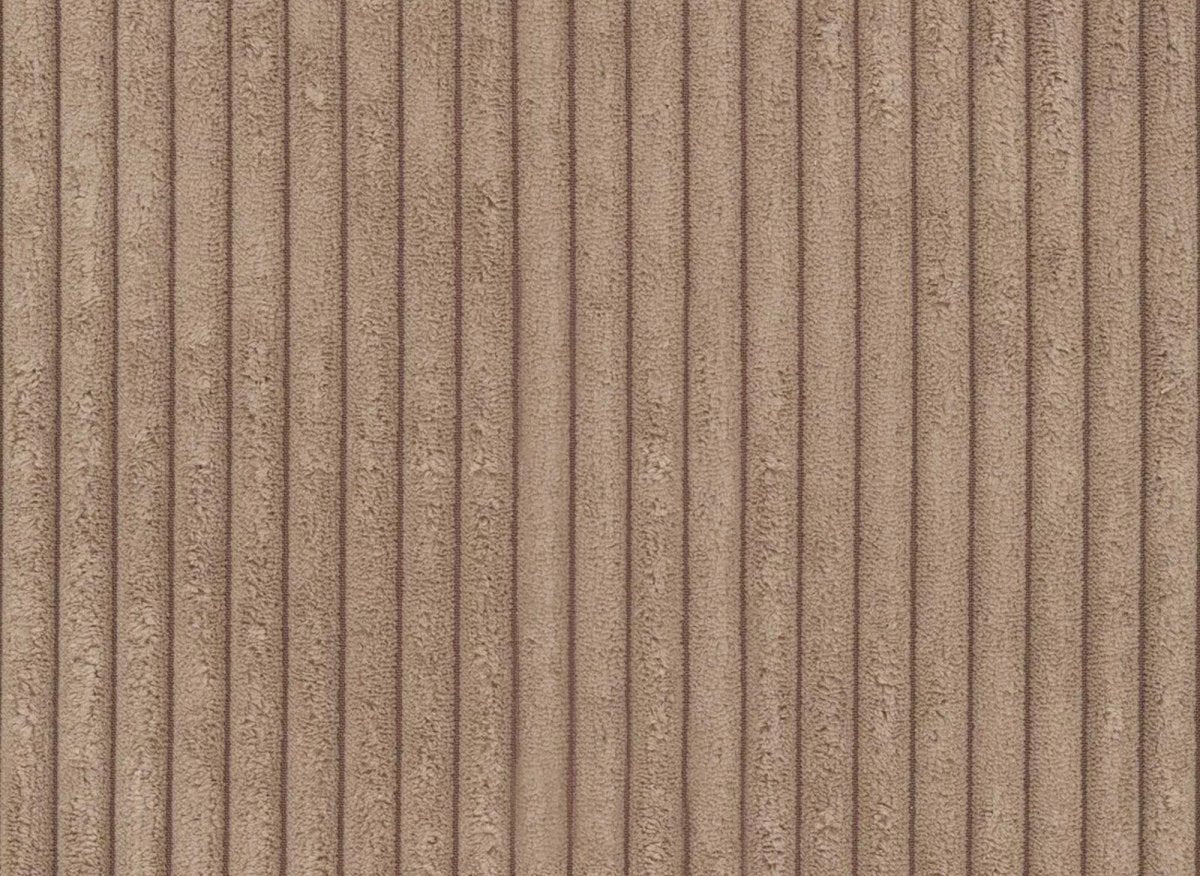 Canapé panoramique convertible avec coffre en velours cotelé moka - JADE - DécoInParis